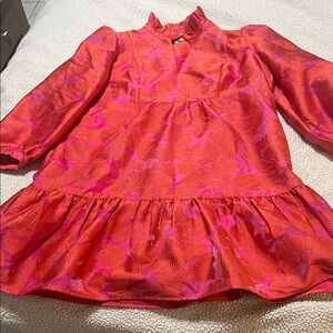 Tuckernuck Orange and Pink Midi Dress